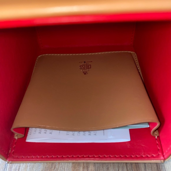 Mark Cross Grace CUBE BOX Bag Beige NEW Leather Cross Body Mini Bag AUTHENTIC 🥰 - Picture 11 of 14